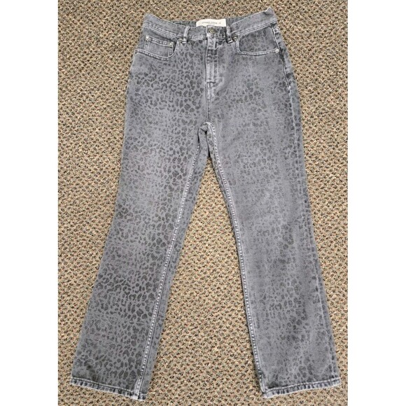 Golden Goose Jeans Tonal Leopard Print Gray Denim (Women's 29) - Picture 1 of 16